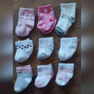 9 pack bundle baby girl socks